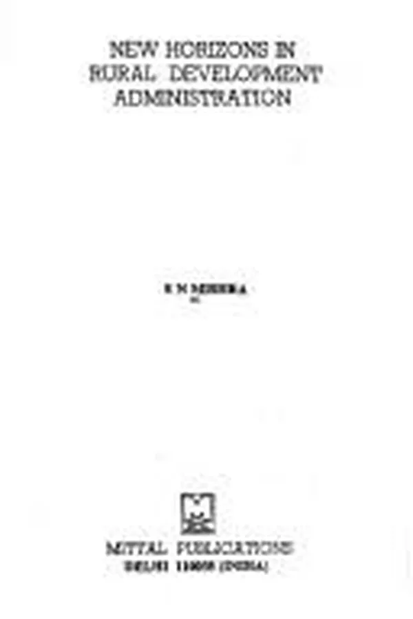 Capa de New horizons in rural development administration