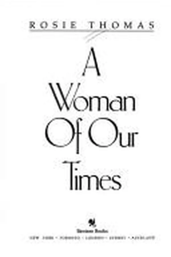 Capa de A woman of our times