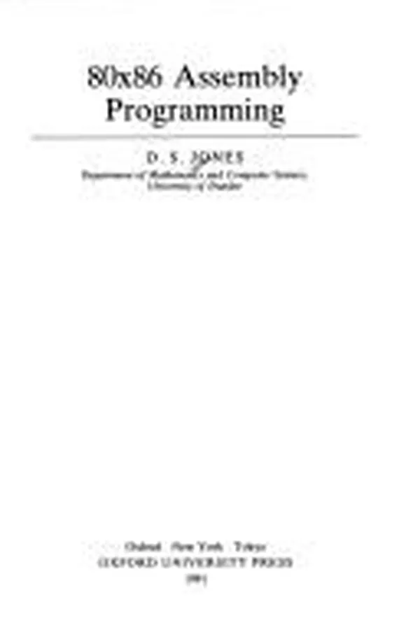 Capa de 80x86 assembly programming