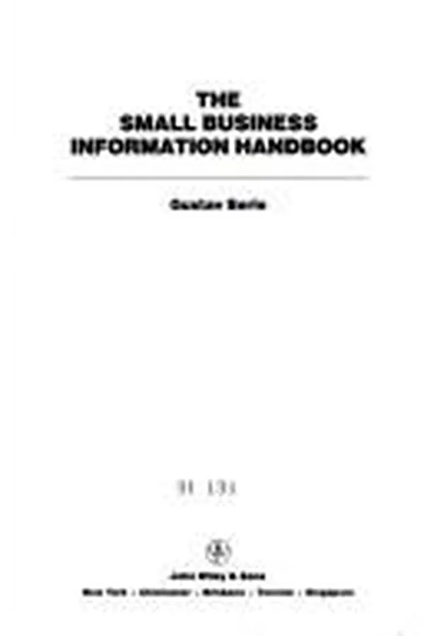 Capa de The small business information handbook