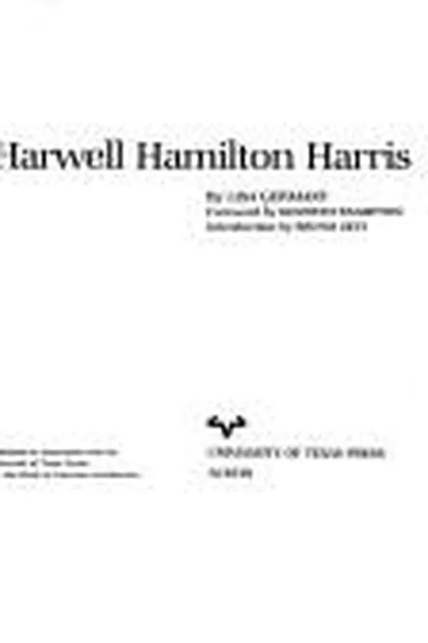 Capa de Harwell Hamilton Harris