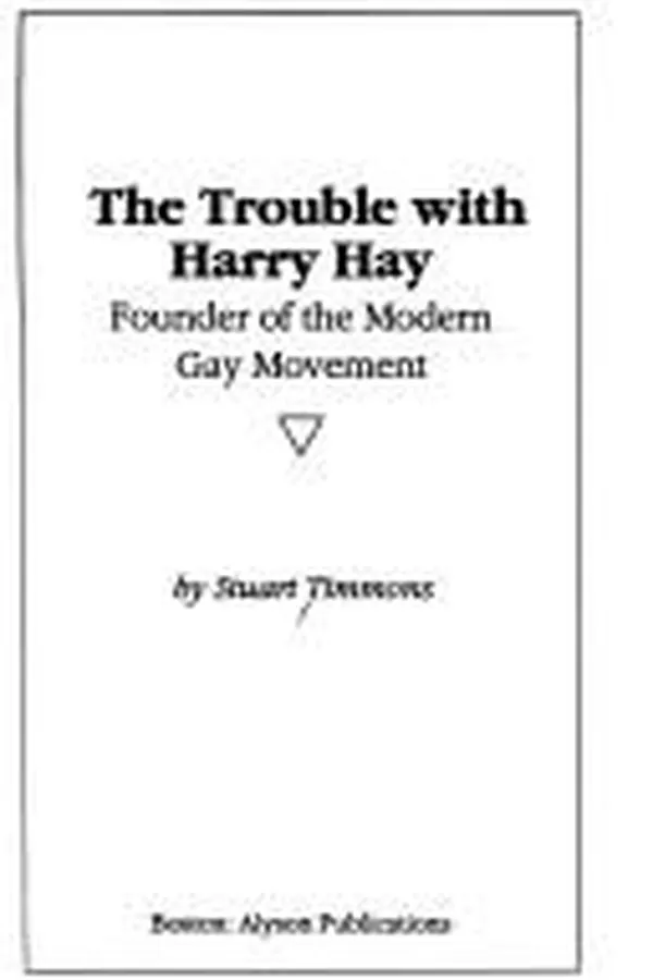 Capa de The trouble with Harry Hay