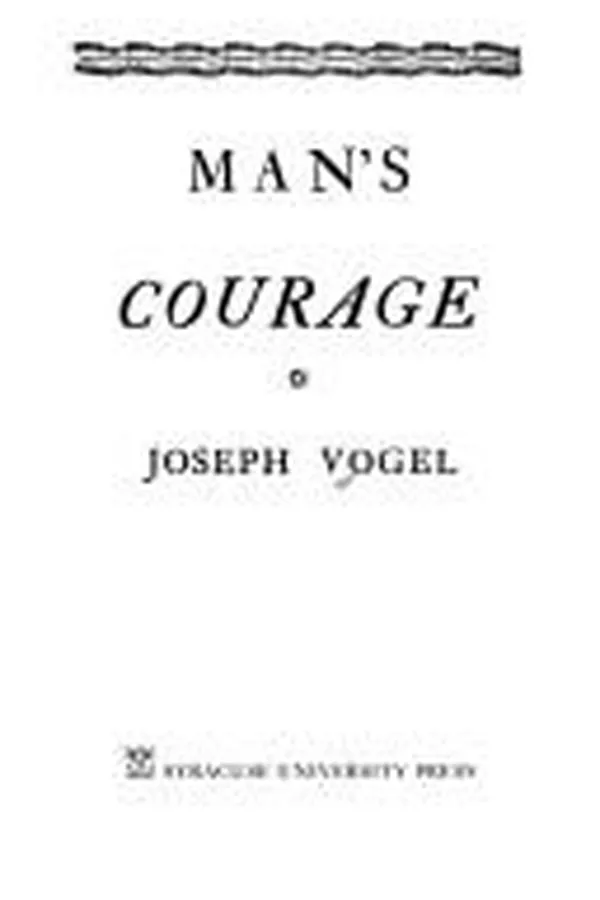 Capa de Man's courage