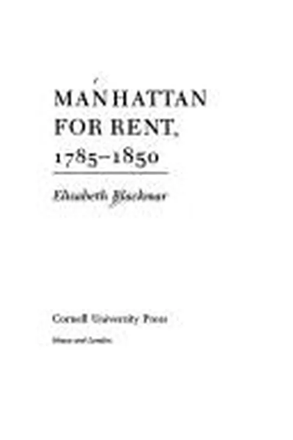 Capa de Manhattan for rent, 1785-1850