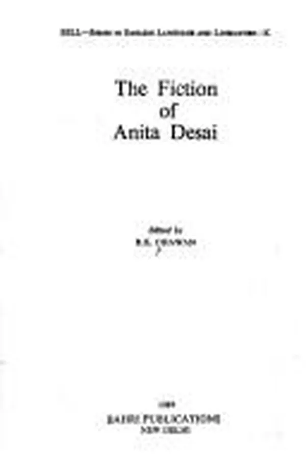Capa de The Fiction of Anita Desai