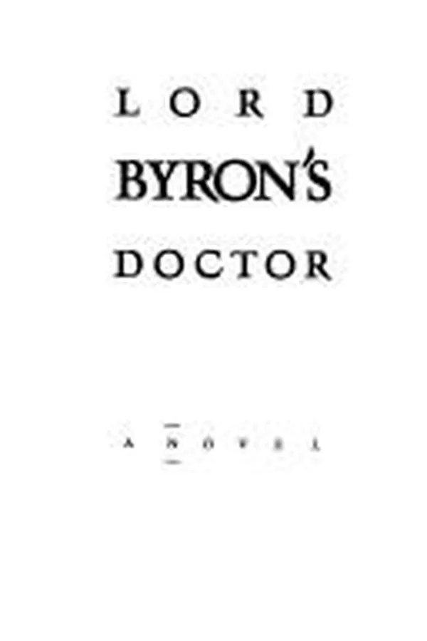 Capa de Lord Byron's doctor