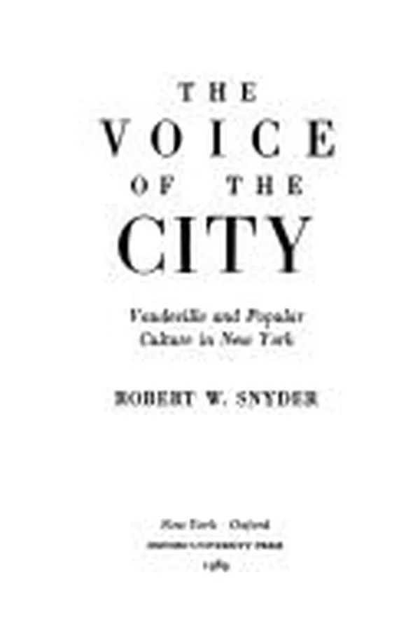 Capa de The voice of the city