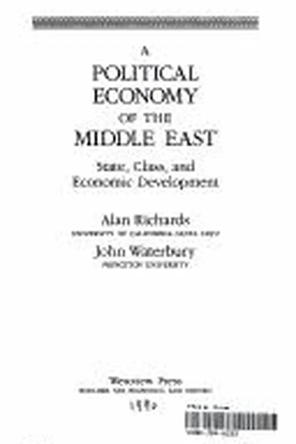 Capa de A political economy of the Middle East