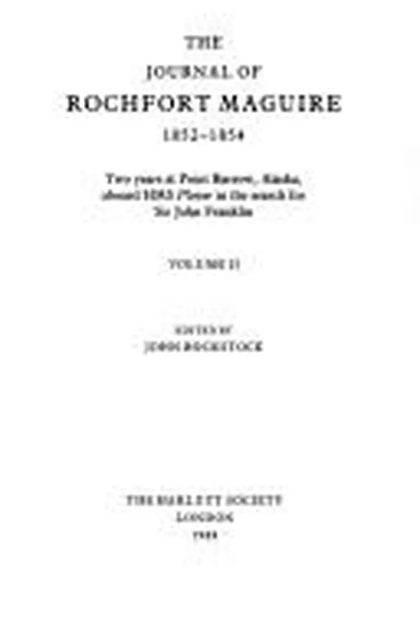 Capa de The journal of Rochfort Maguire, 1852-1854