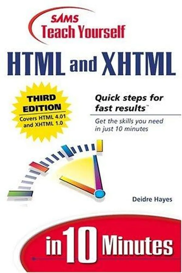 Capa de Sams Teach Yourself HTML and XHTML in 10 Minutes