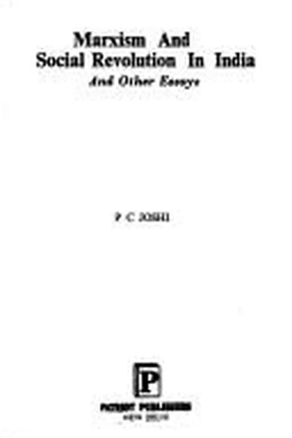 Capa de Marxism and social revolution in India and other essays