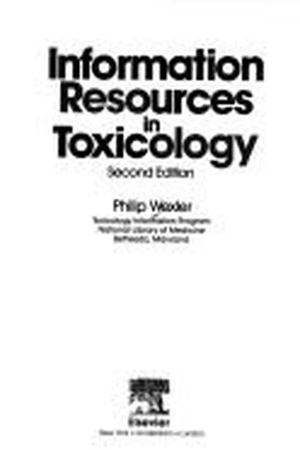 Capa de Information resources in toxicology