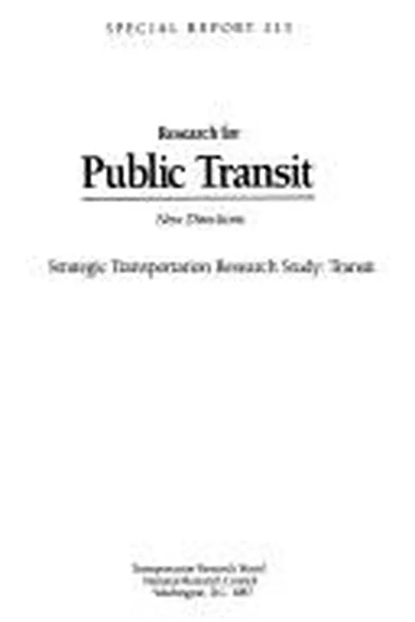 Capa de Research for public transit