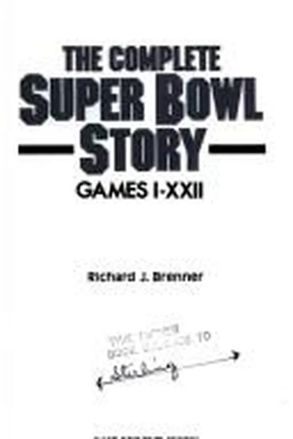 Capa de The complete Super Bowl story, games I-XXI