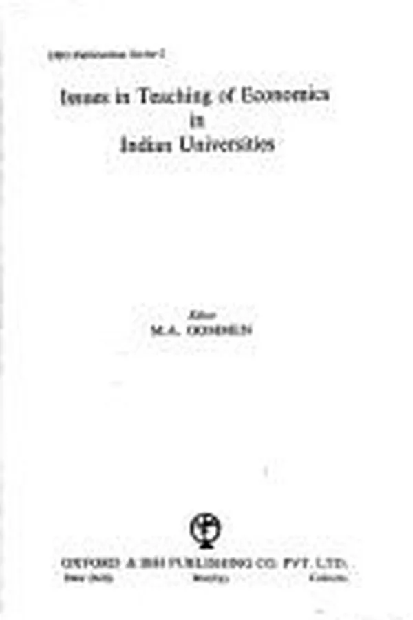 Capa de Issues in teaching of economics in Indian universities
