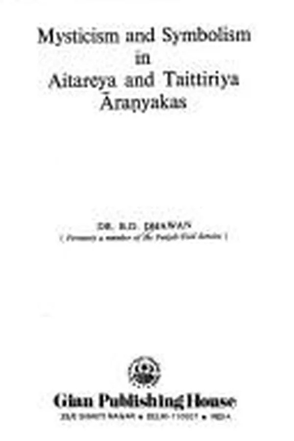Capa de Mysticism and symbolism in Aitareya and Taittiriya āraṇyakas