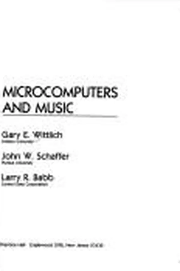 Capa de Microcomputers and music