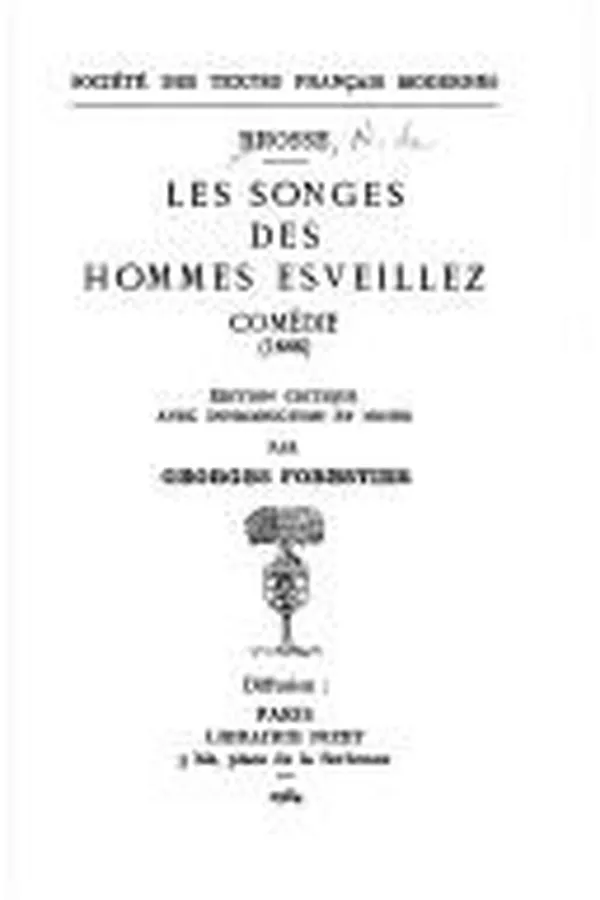 Capa de Les songes des hommes esveillez