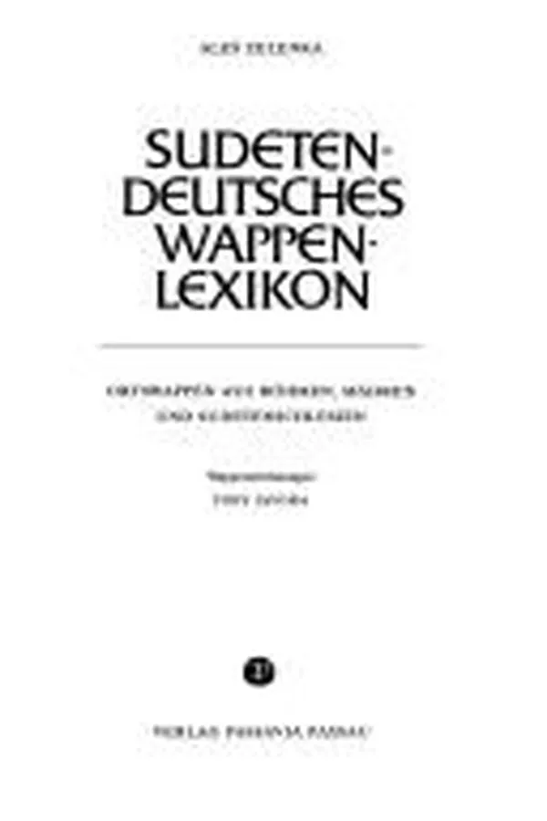 Capa de Sudetendeutsches Wappenlexikon