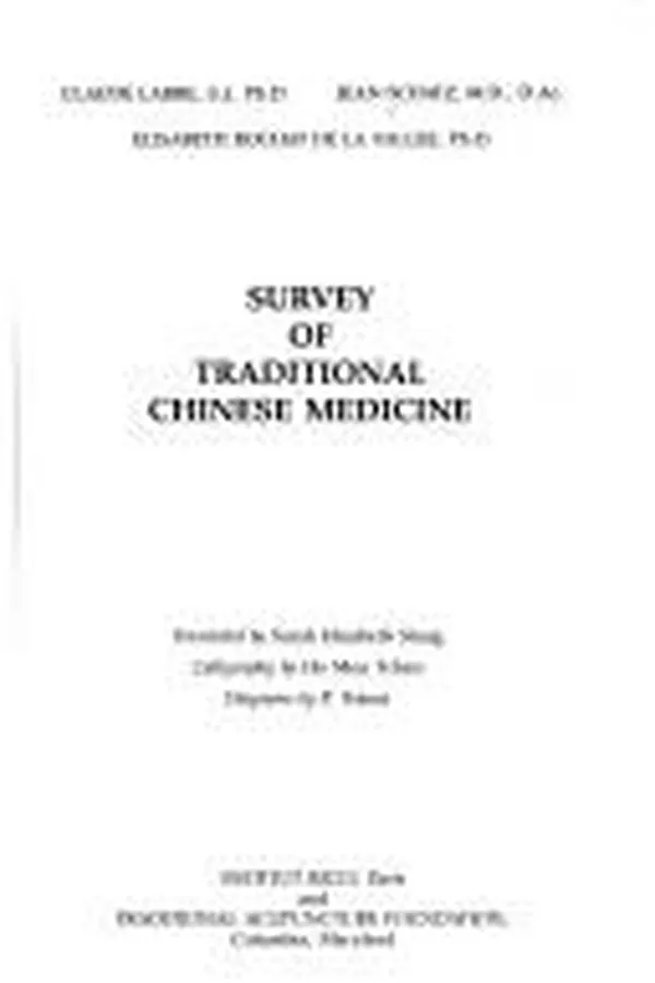 Capa de Survey of traditional Chinese medicine