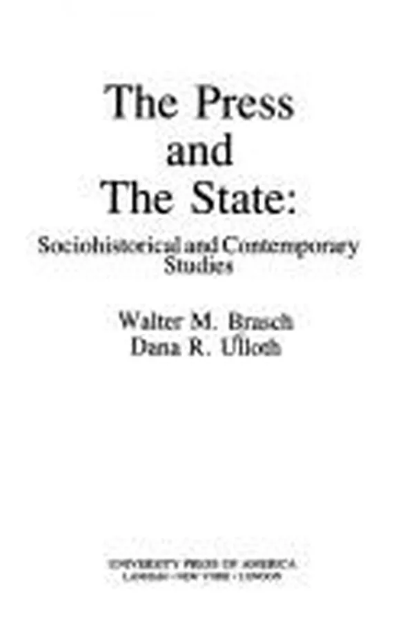 Capa de The press and the state