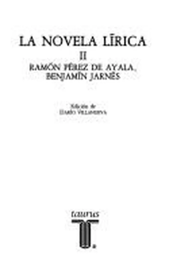 Capa de La Novela lírica