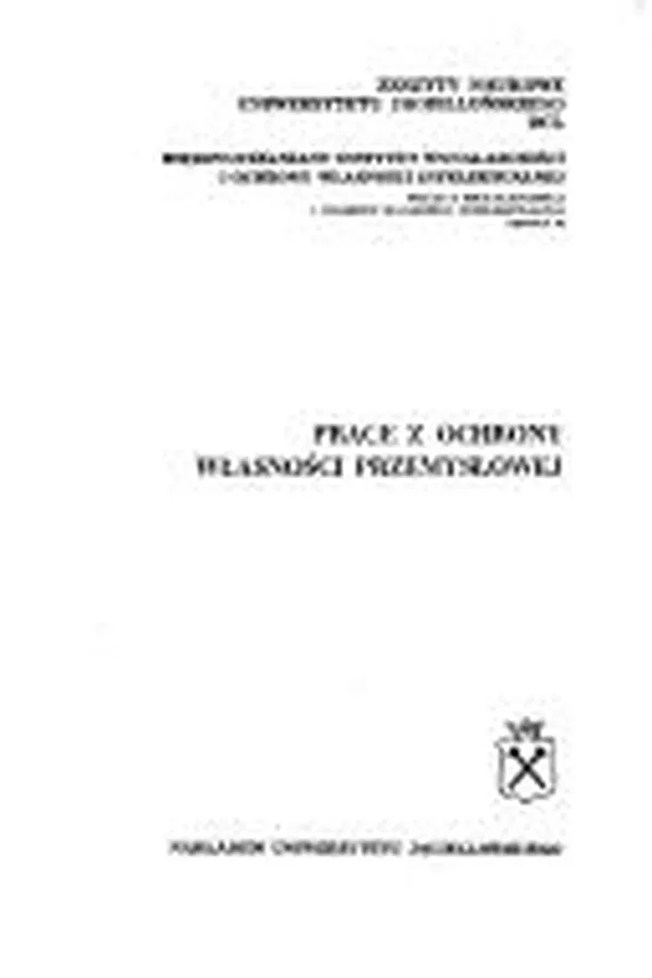 Capa de Prace z ochrony własności przemysłowej