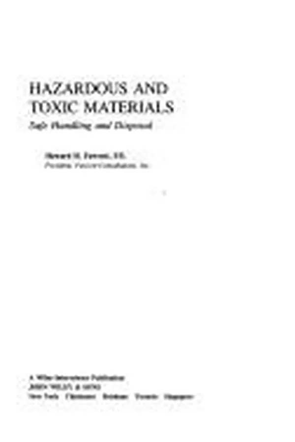 Capa de Hazardous and toxic materials