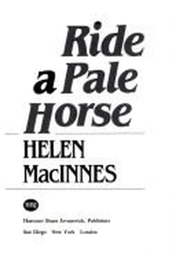 Capa de Ride a Pale Horse