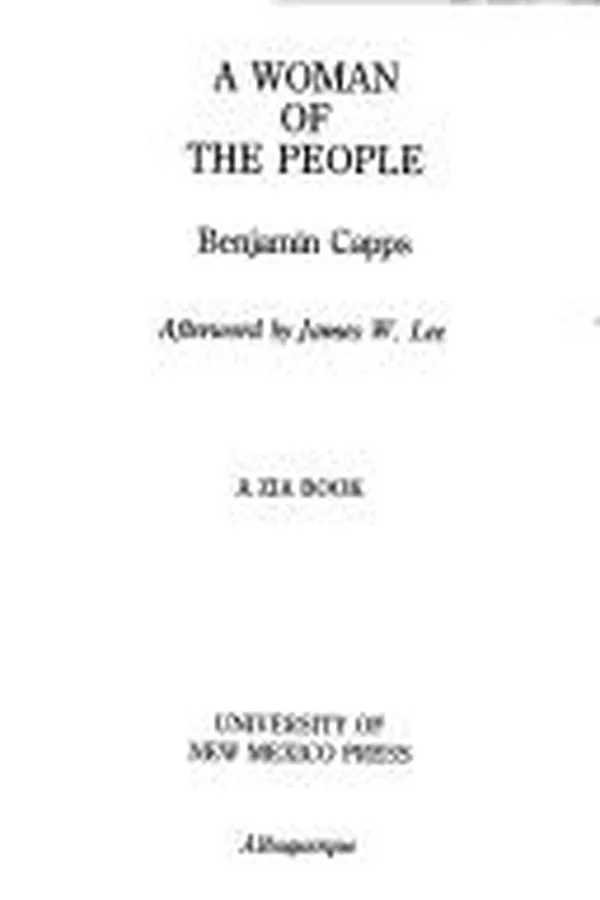 Capa de A woman of the people