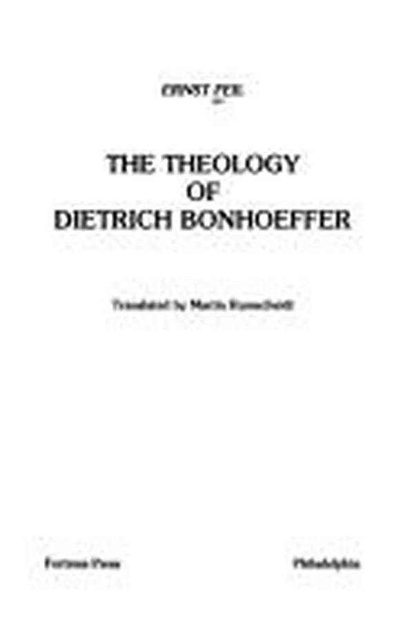 Capa de The theology of Dietrich Bonhoeffer