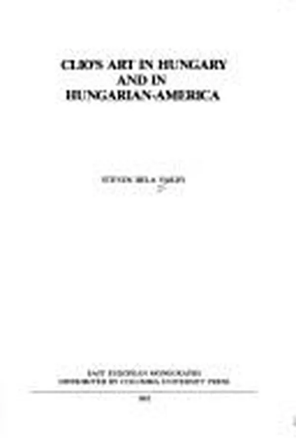 Capa de Clio's art in Hungary and in Hungarian-America