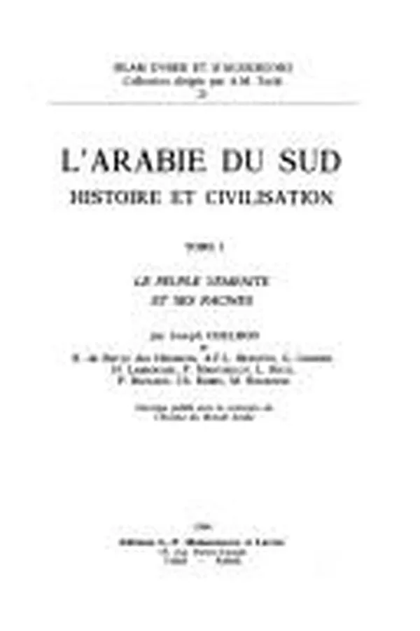 Capa de L' Arabie du Sud