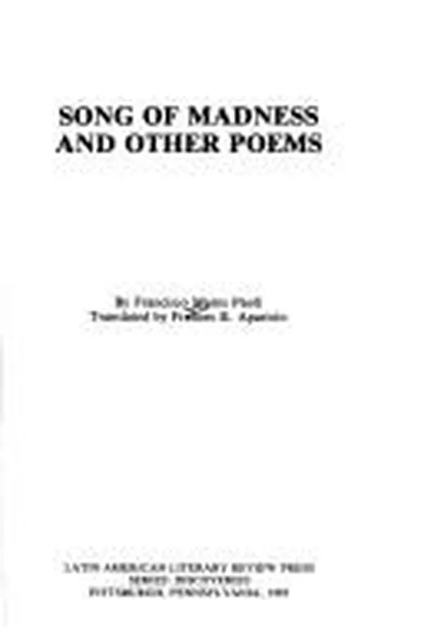 Capa de Song of madness and other poems