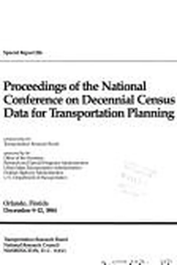 Capa de Proceedings of the National Conference on Decennial Census Data for Transportation Planning