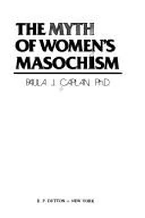 Capa de The myth of women's masochism