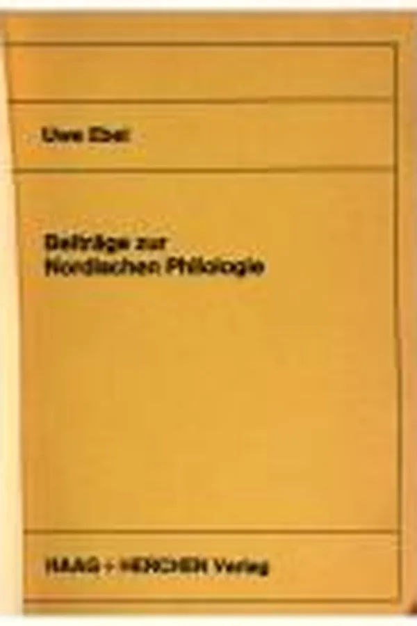 Capa de Beiträge zur nordischen Philologie