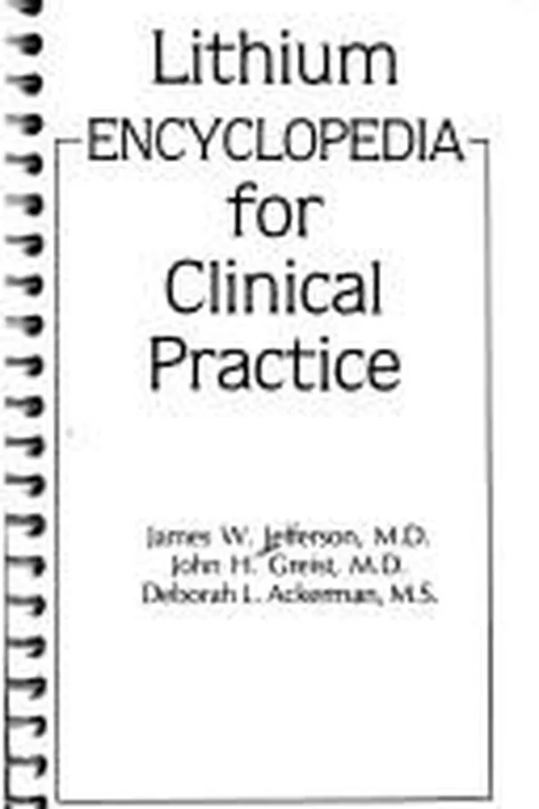 Capa de Lithium encyclopedia for clinical practice