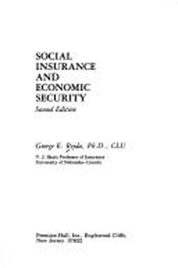 Capa de Social insurance and economic security