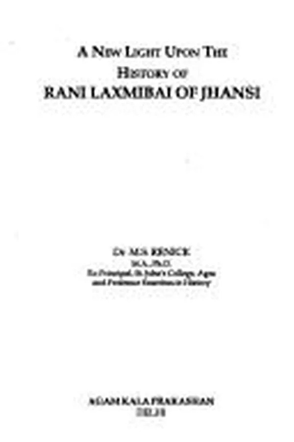 Capa de A new light upon the history of Rani Laxmibai of Jhansi