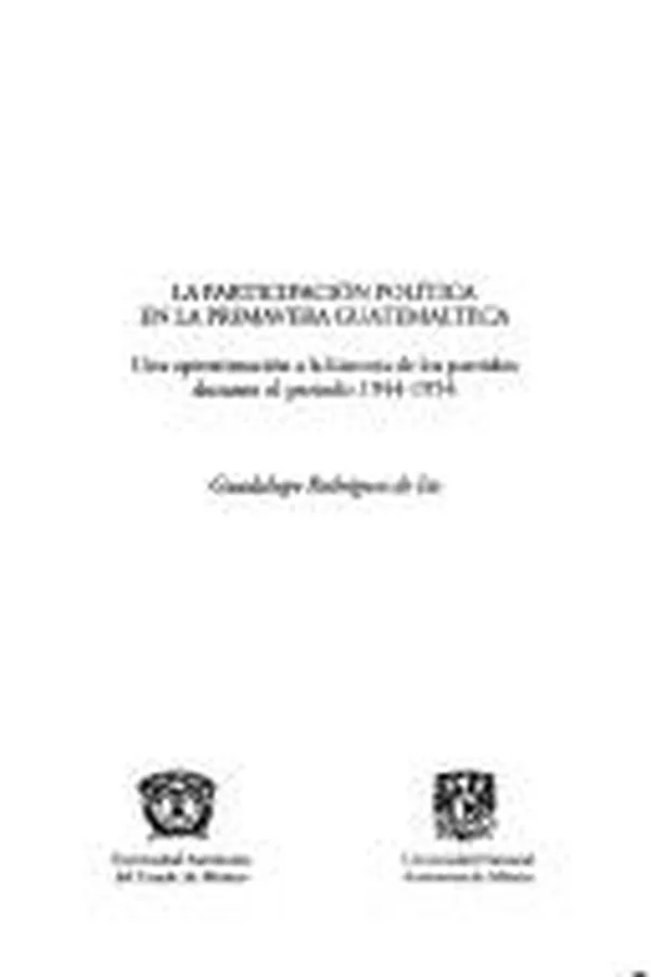 Capa de La participación política en la primavera guatemalteca