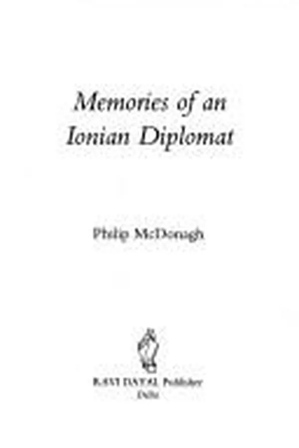 Capa de Memories of an Ionian diplomat