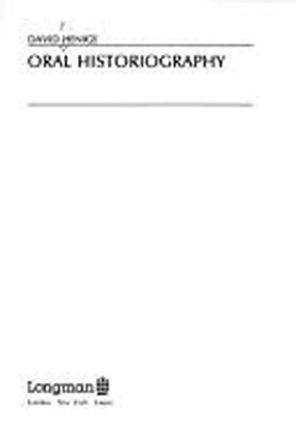 Cover of Oral historiography