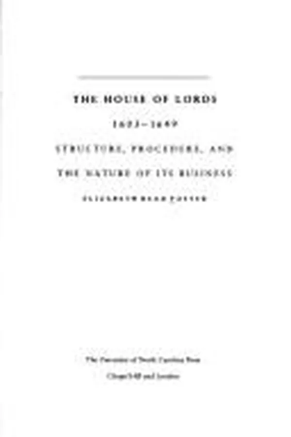 Capa de The House of Lords, 1603-1649