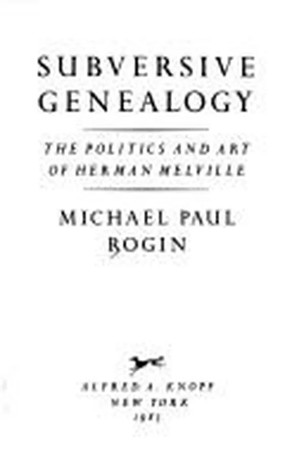Capa de Subversive genealogy