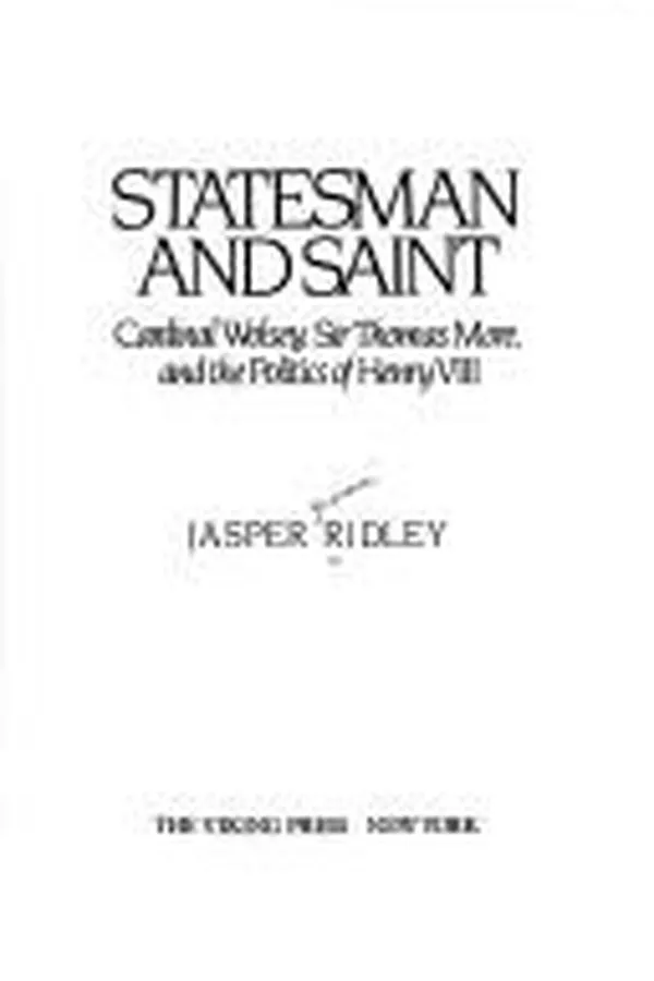 Capa de Statesman and saint
