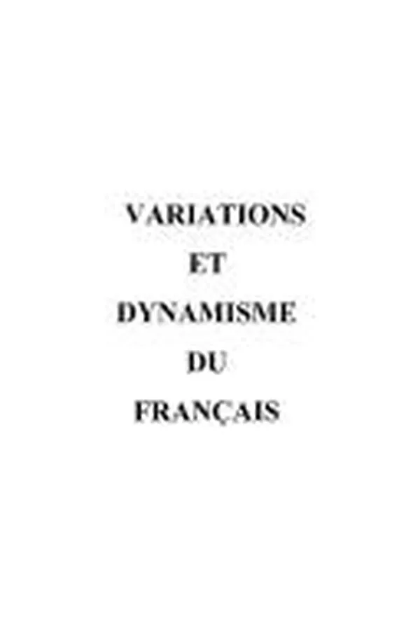 Capa de Variations et dynamisme du français