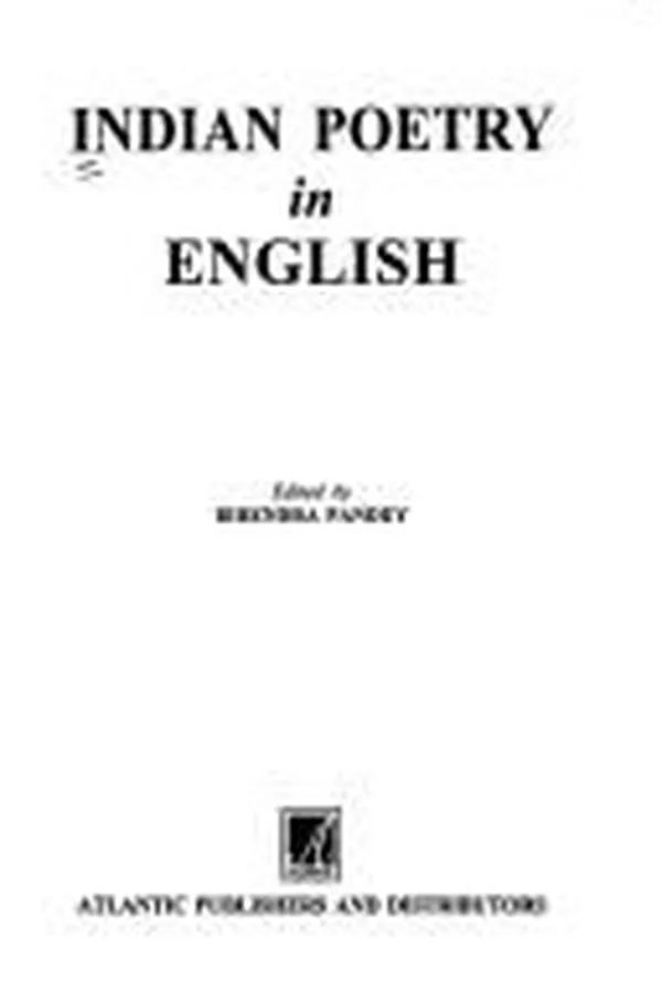 Capa de Indian poetry in English