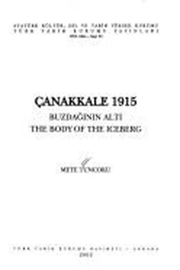 Cover of Çankkale 1915