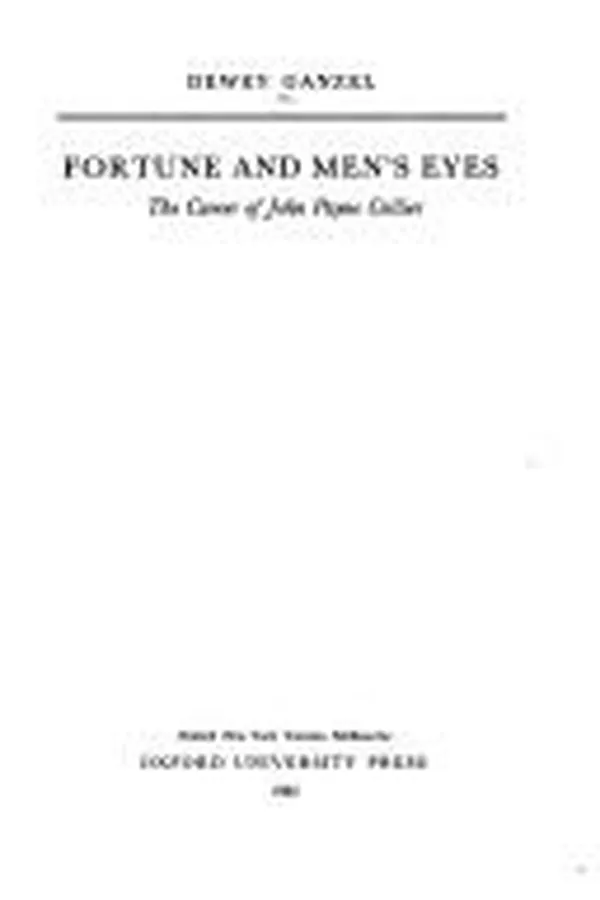 Capa de Fortune and men's eyes
